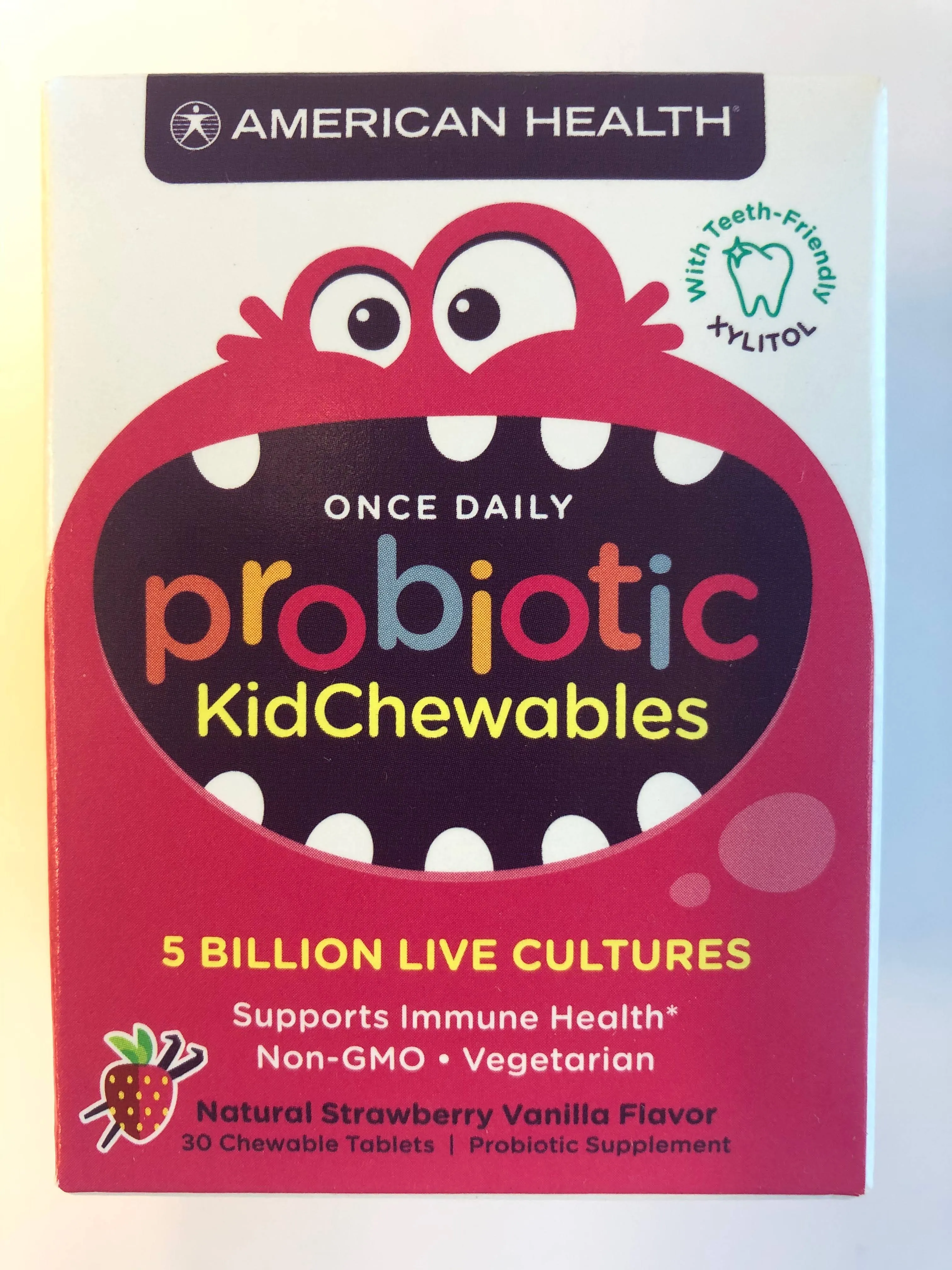 Once Daily Probiotic KidChewables, Natural Strawberry Vanilla Flavor