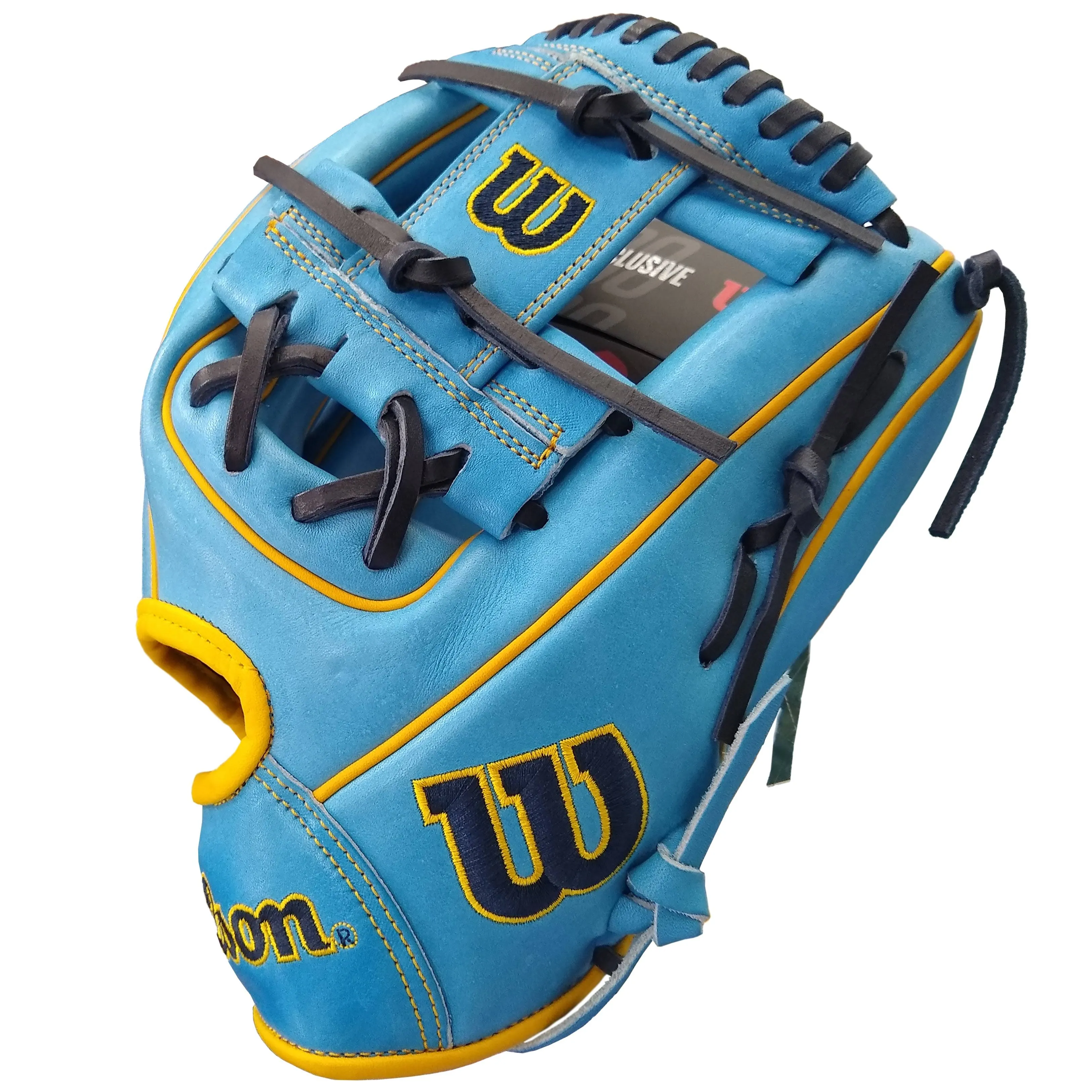 WILSON A2000 Baseball RHT Infield Glove Series - Exclusive Edition (11.5 Inches, SkyBlue/Yellow)