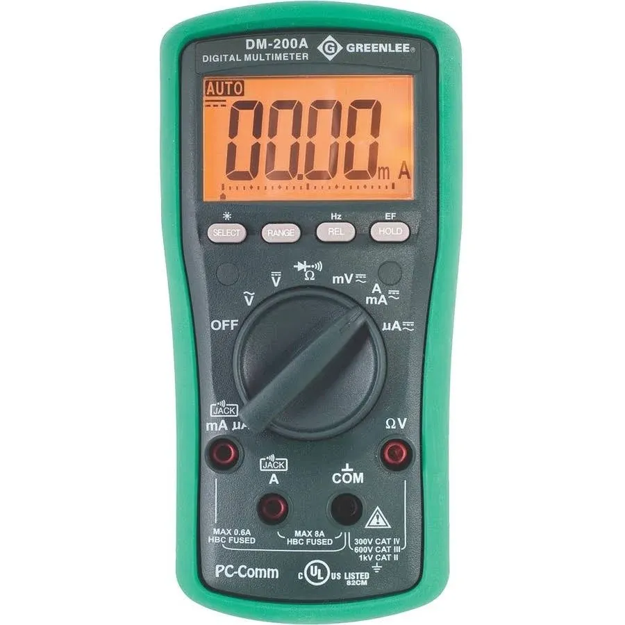 Greenlee DM-200A Digital Multimeter 1000 Volt