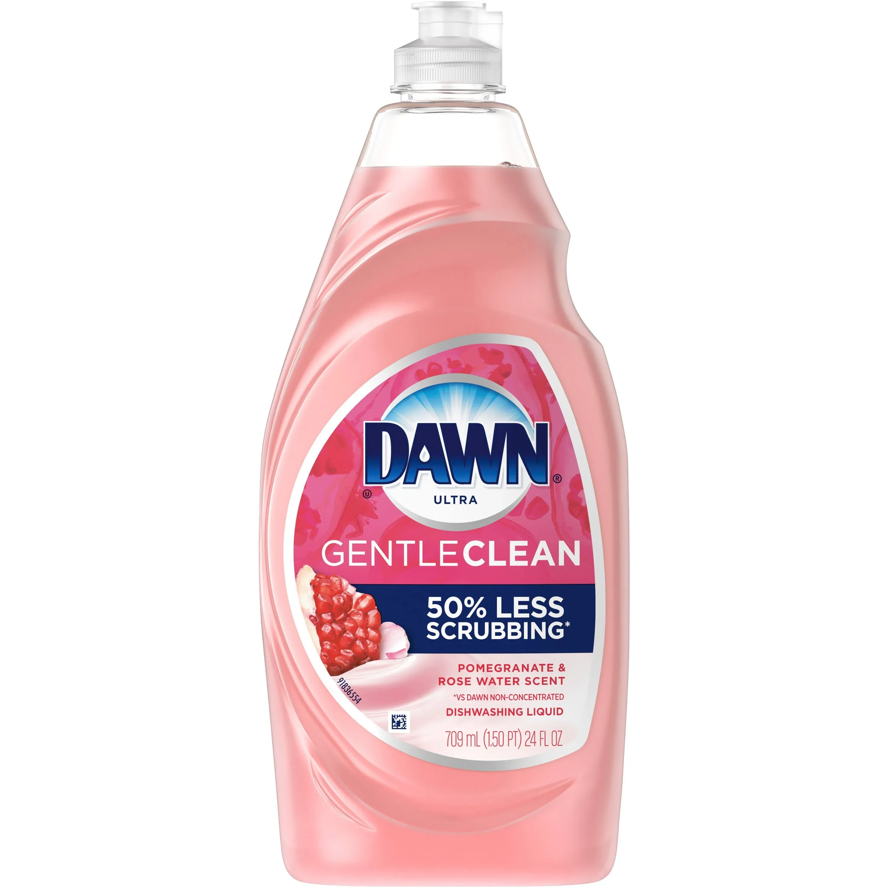 Dawn Ultra Gentle Clean Dishwashing Liquid Dish Soap, Pomegranate & Rose Water Scent, 24 fl oz