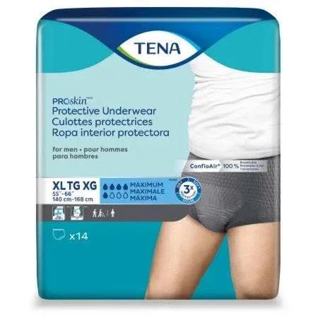 Tena ProSkin Incontinence Underwear for Men, Maximum, L, 72 ct