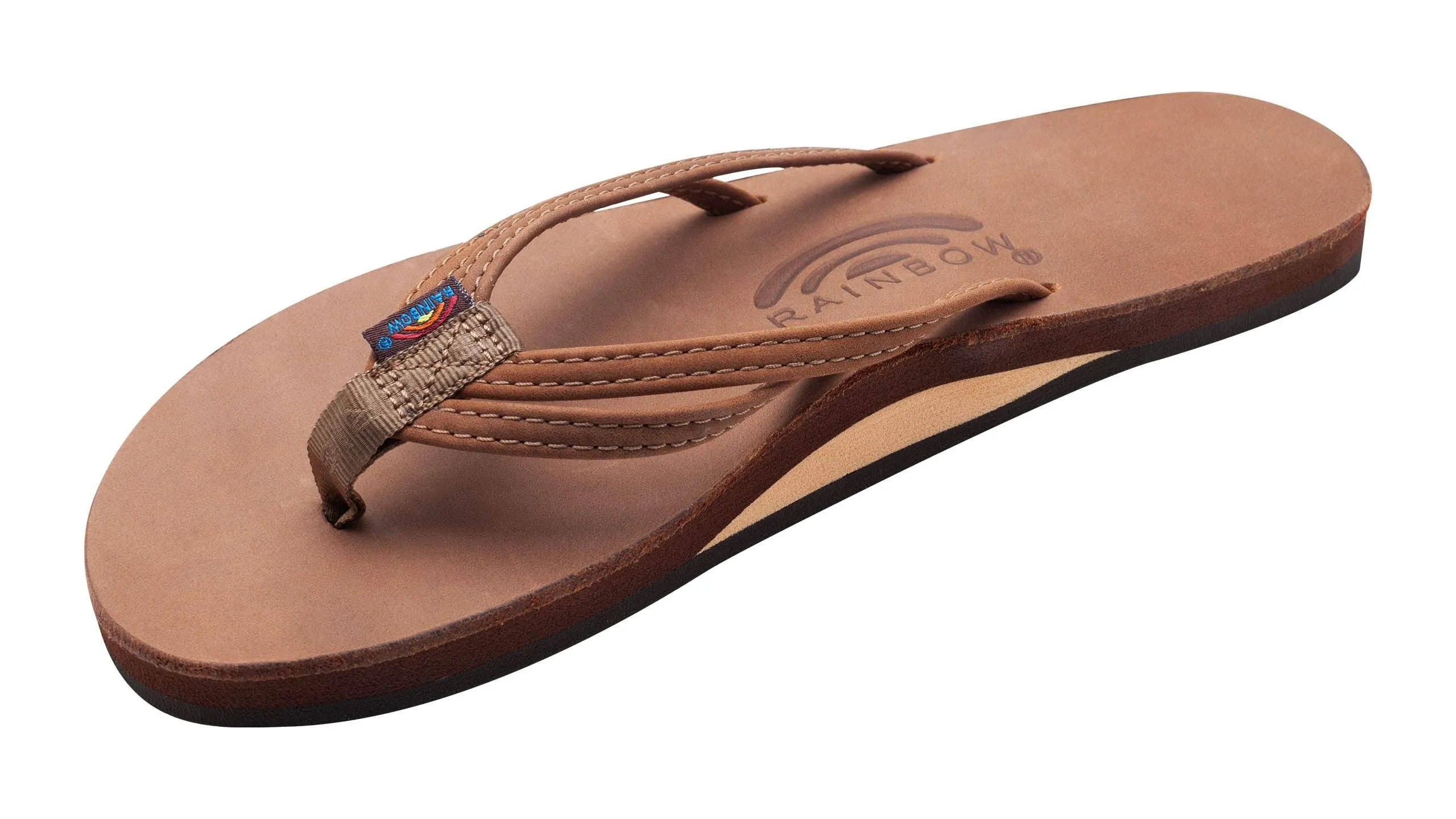 Rainbow Sandals Ladies The Sand Piper Luxury Leather - Single Layer Arch w/Double Narrow 1/3" Strap