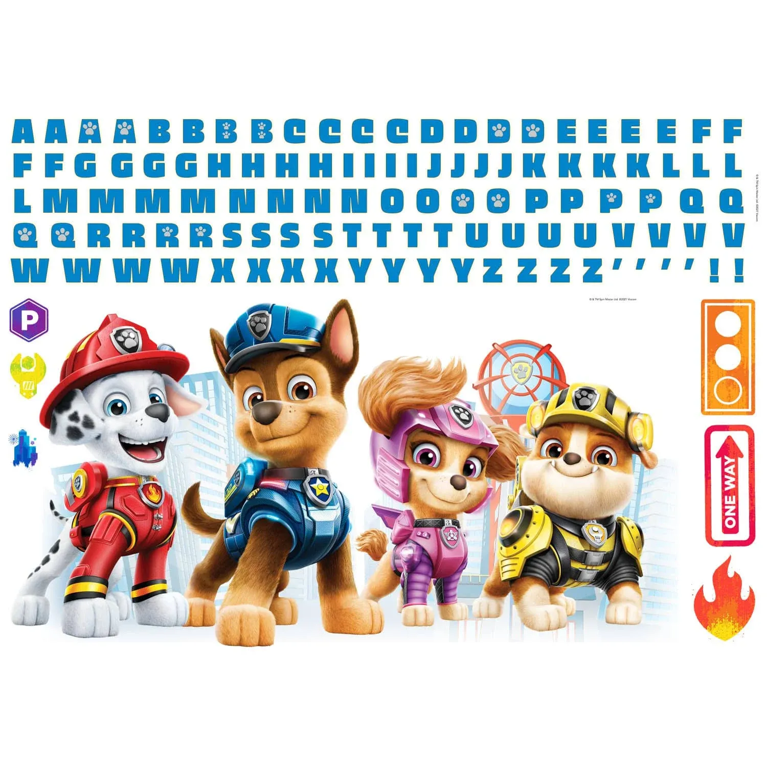 RoomMates Paw Patrol Peel & Stick Giant Wall Decal Wallpaper