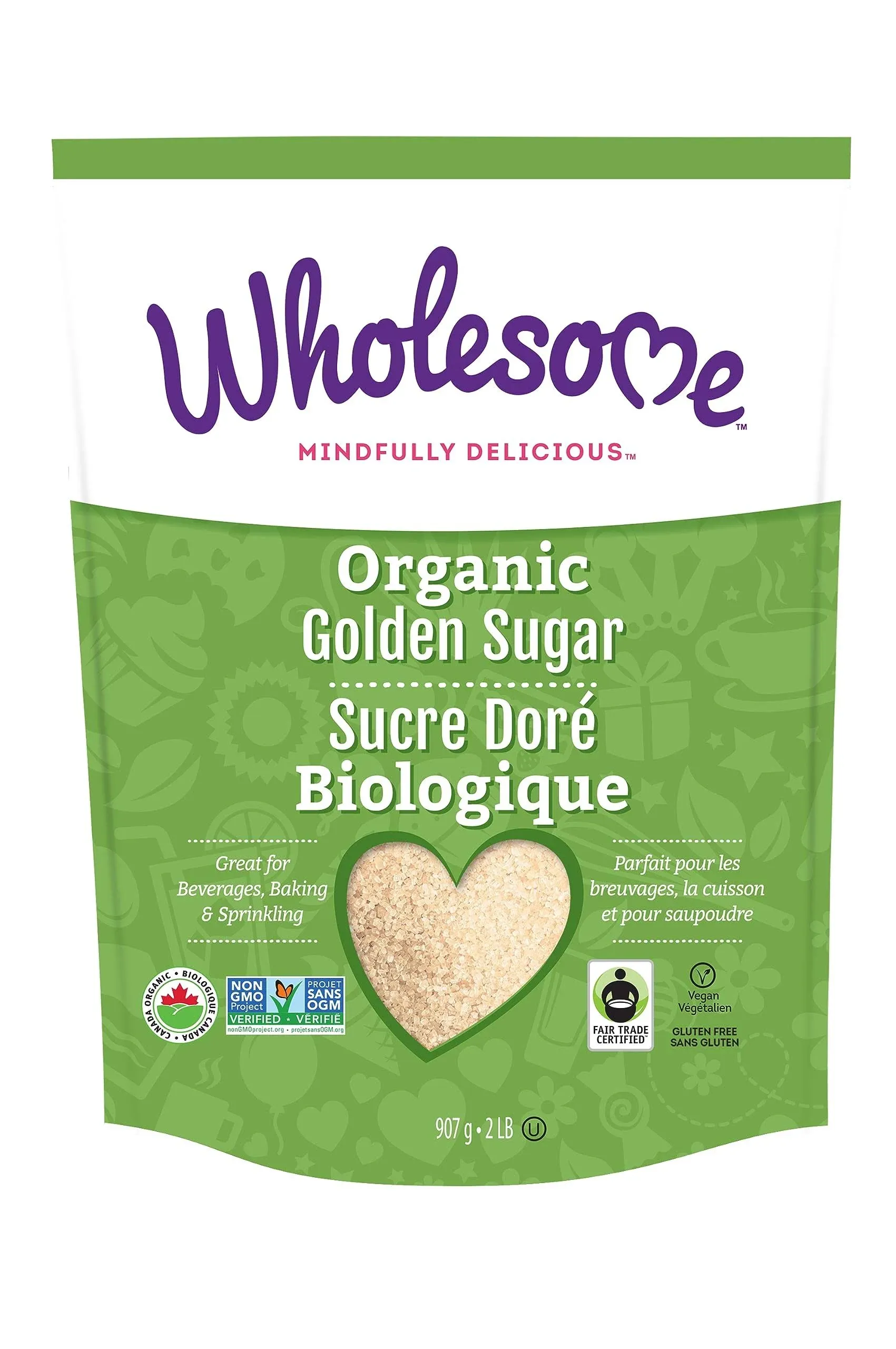 Wholesome Cane Sugar, Organic, 16 oz