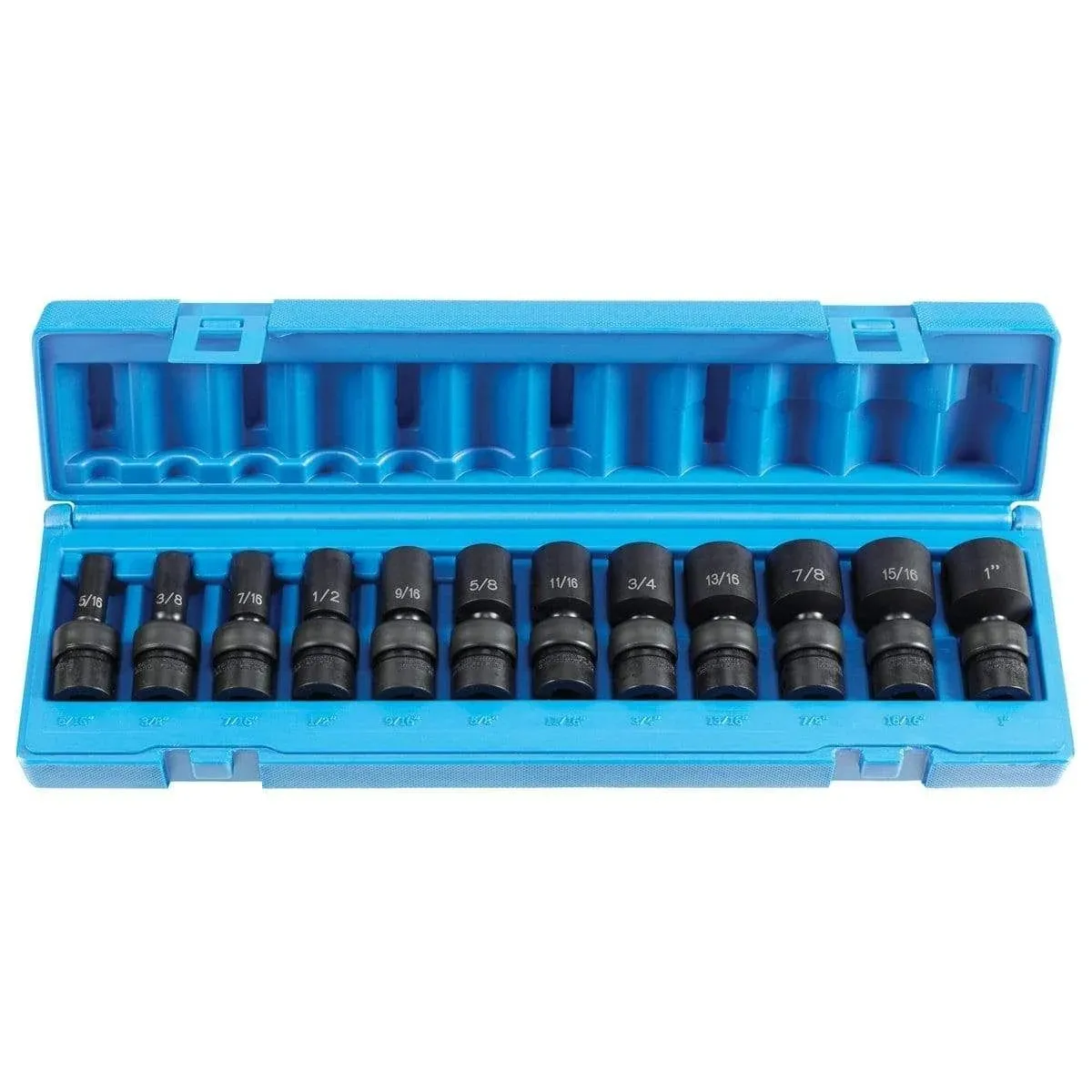 Grey Pneumatic (1212USD) 3/8" Drive 12-Piece Semi-Deep SAE Universal Socket Set