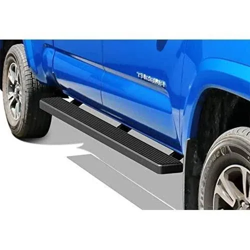 APS Running Boards 5in Black Compatible with Toyota Tacoma 2005-2023 Double C...