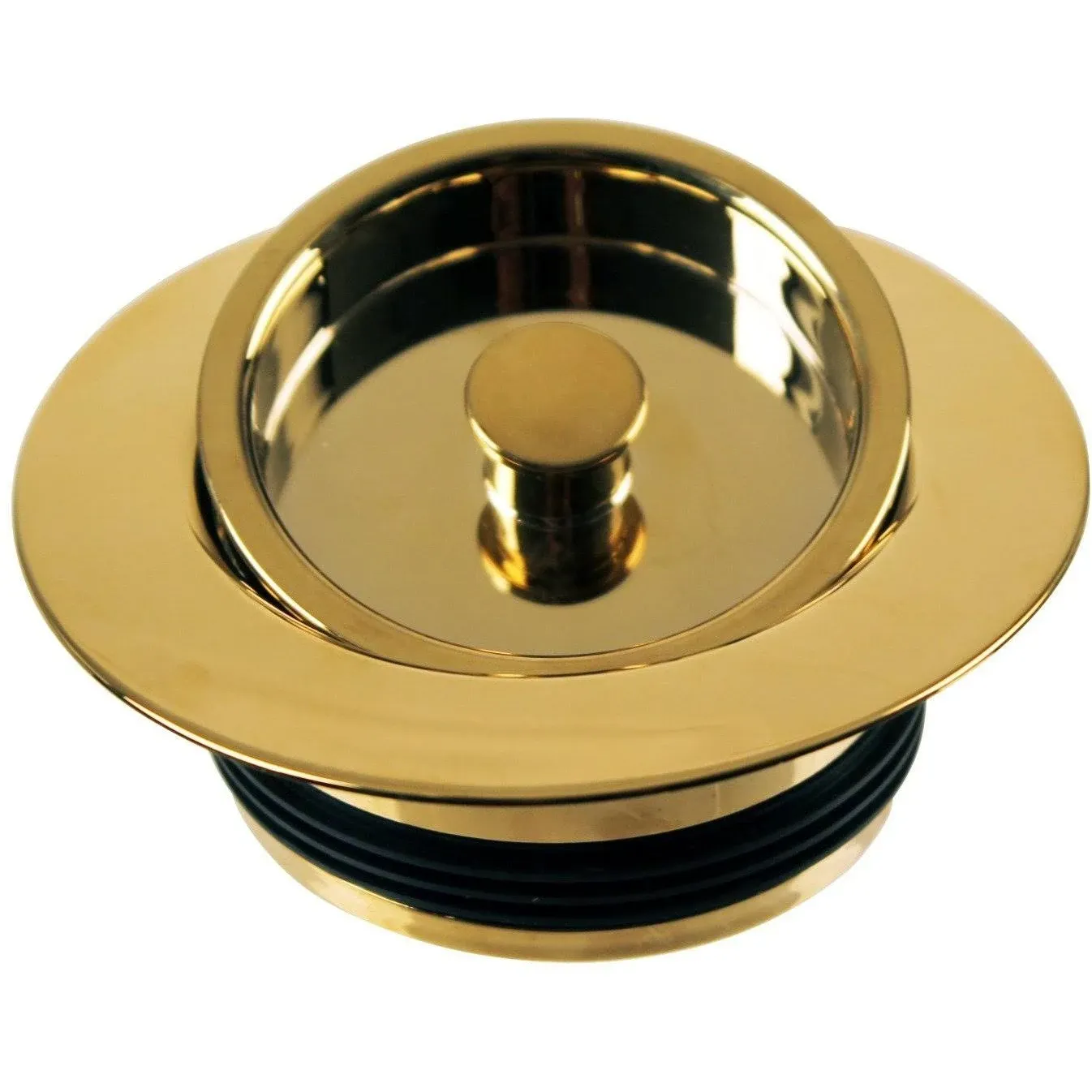 Universal Replacement Disposal Flange and Stopper in Polished Brass