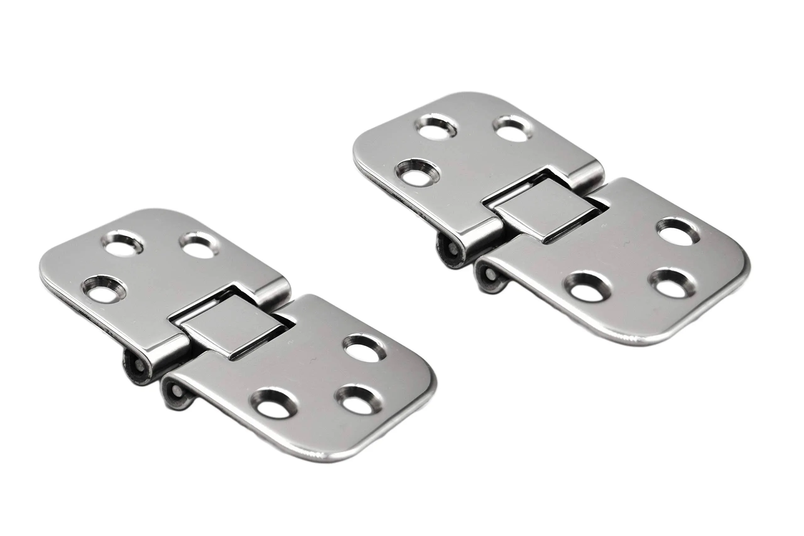 Marine City Pair of Marine 316 Stainless Steel 180 Flush Mount Hatch Hinge for Boat Size:2-3/4 inch x 1-5/8 inch