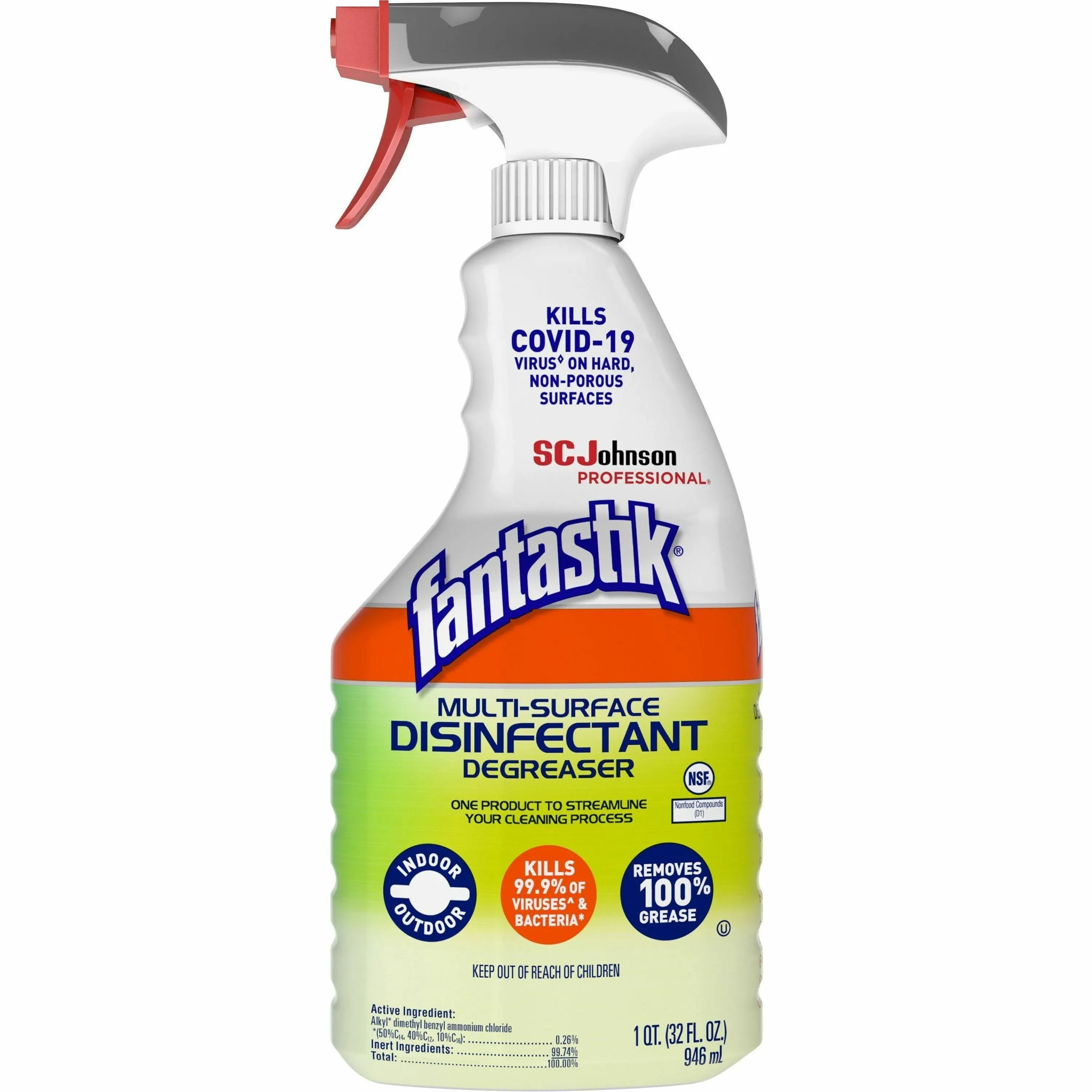 Fantastik Multi-Surface Disinfectant Degreaser Herbal 32 oz Spray Bottle