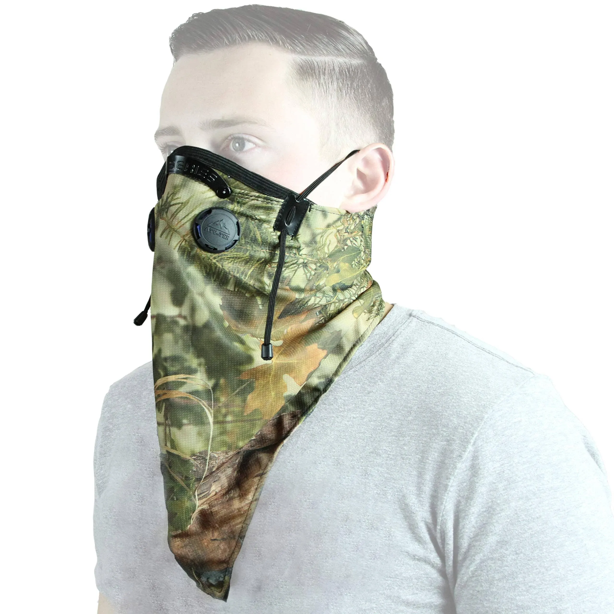 ATV-Tek Pro Series Camo Bandana Face Mask (Woodland Camouflage - Green / Brown)