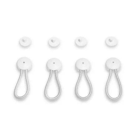 Stayput 6 5/8 Standard Size White Shock Cord & Fastener for Canvas Covers 4 Pack - Length is 6 5/8 End to End