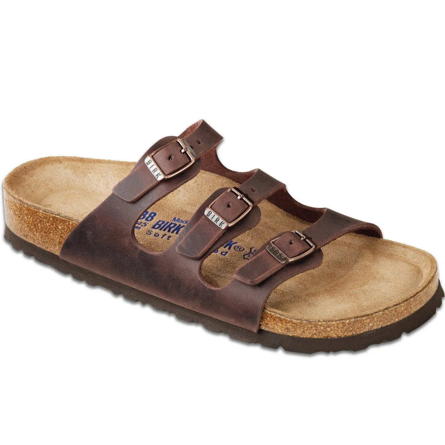 Birkenstock Women's Florida Soft Footbed Sandal, Habana Waxy Leather, 38 M EU/ 7-7.5 M US