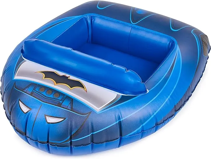 Swimways DC Batman Reversible Boat, Inflatable Pool Floats & Kids Pool Toys, Swimming Pool Accessories & Beach Essentials for Kids Aged 5 & Up