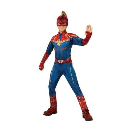 Rubie's Captain Marvel Children's Deluxe Hero Suit, Medium, Blue/Red