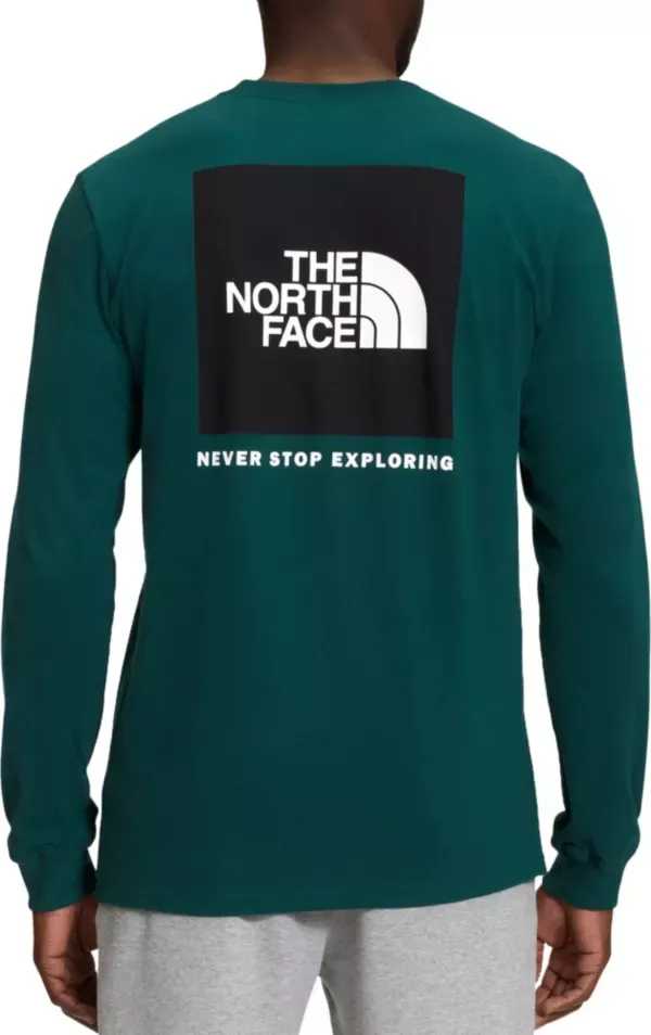 The North Face Men's Long Sleeve Box NSE Tee - TNF Medium Grey Heather/TNF Black