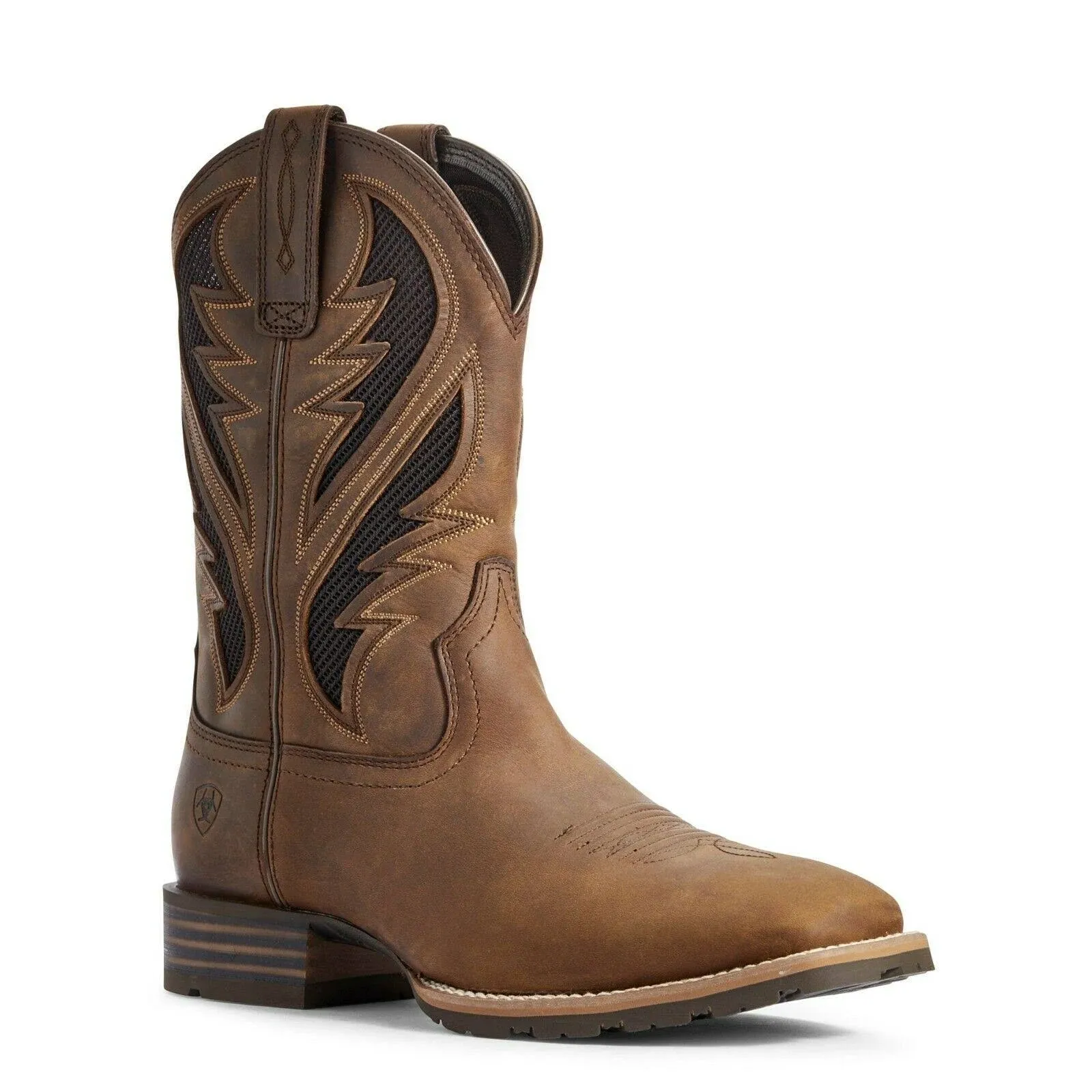 Ariat Men's Hybrid VentTEK Western Boots - Distressed Tan