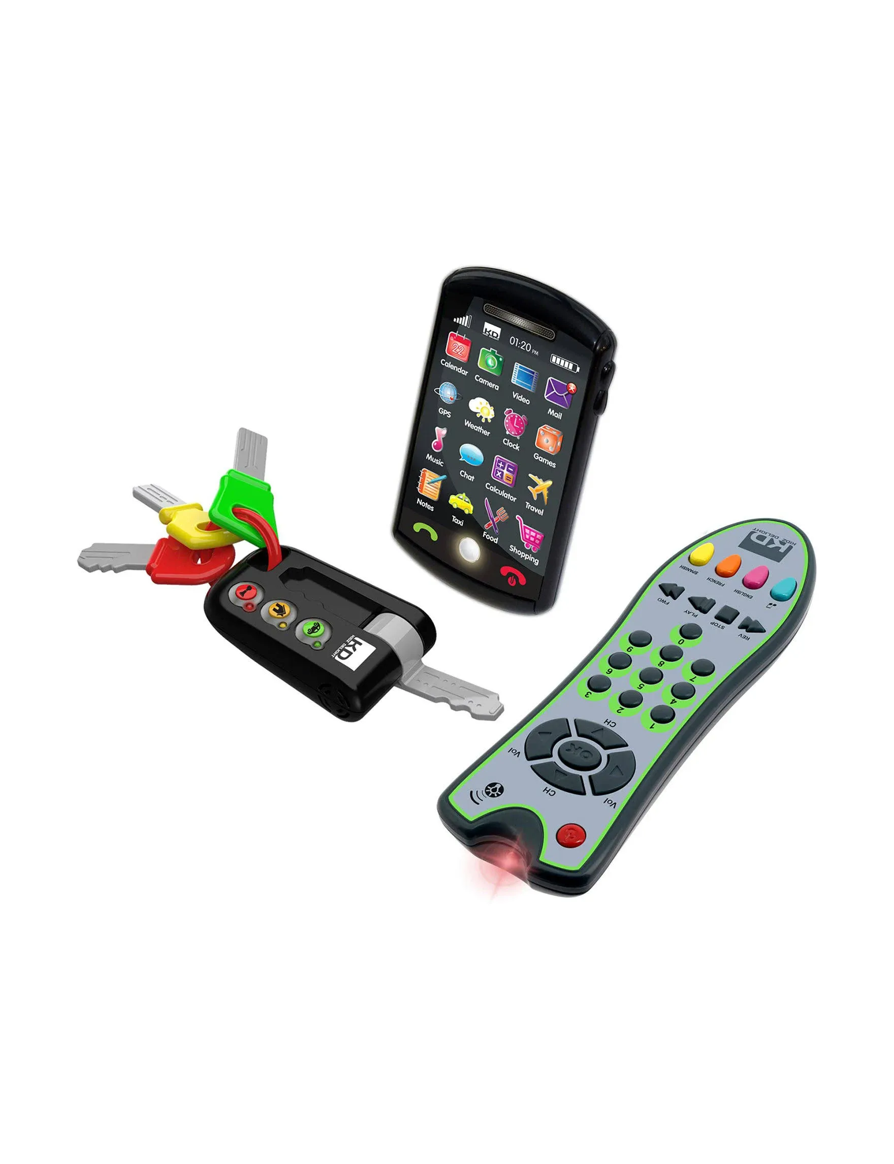 Kids Delight Tech Too Trio Remote Keys Cell Phone  - Black