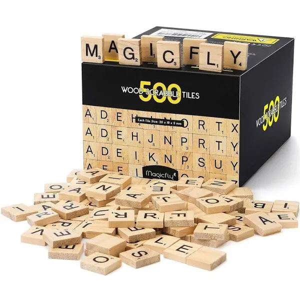 500 Wood Scrabble Tiles Scrabble Letters Wood Pieces 5 Complete Sets Spelling