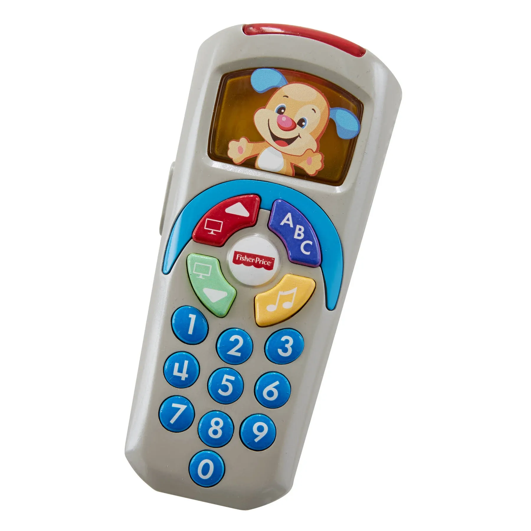 Fisher-Price Baby Learning Toy Laugh & Learn Puppy’s Remote Pretend TV Control with Music & Lights for Developmental Play Infants Ages 6+ Months