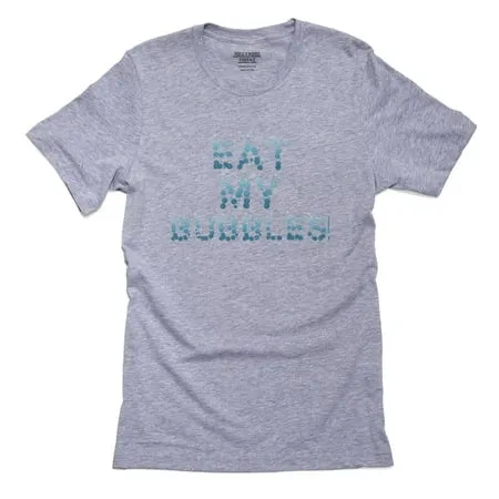 Eat My Bubbles! Swimming Swimmer Graphic Men s Grey T-Shirt