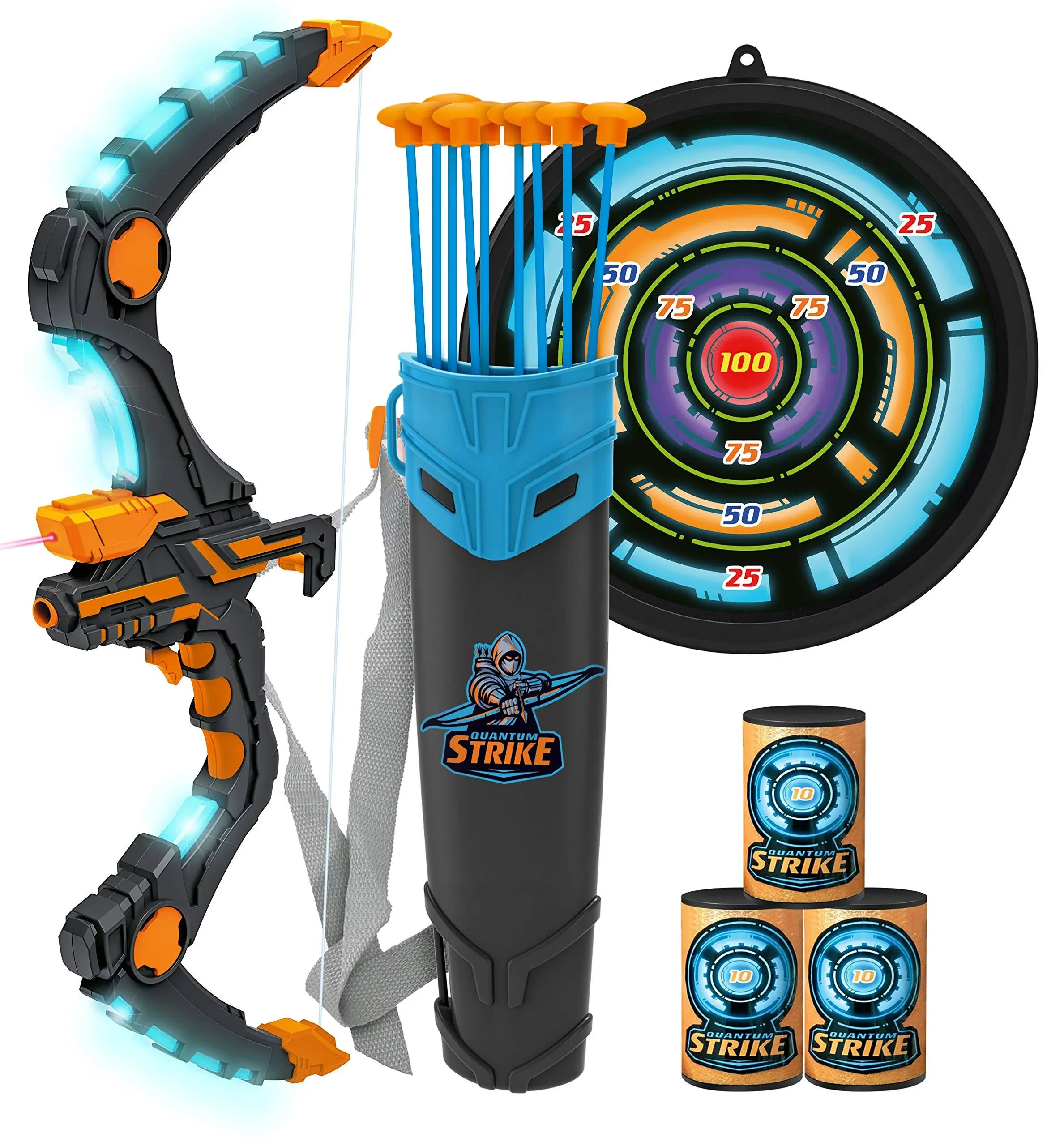 Kids Bow and Arrow Set, LED Light Up Archery Toy Set