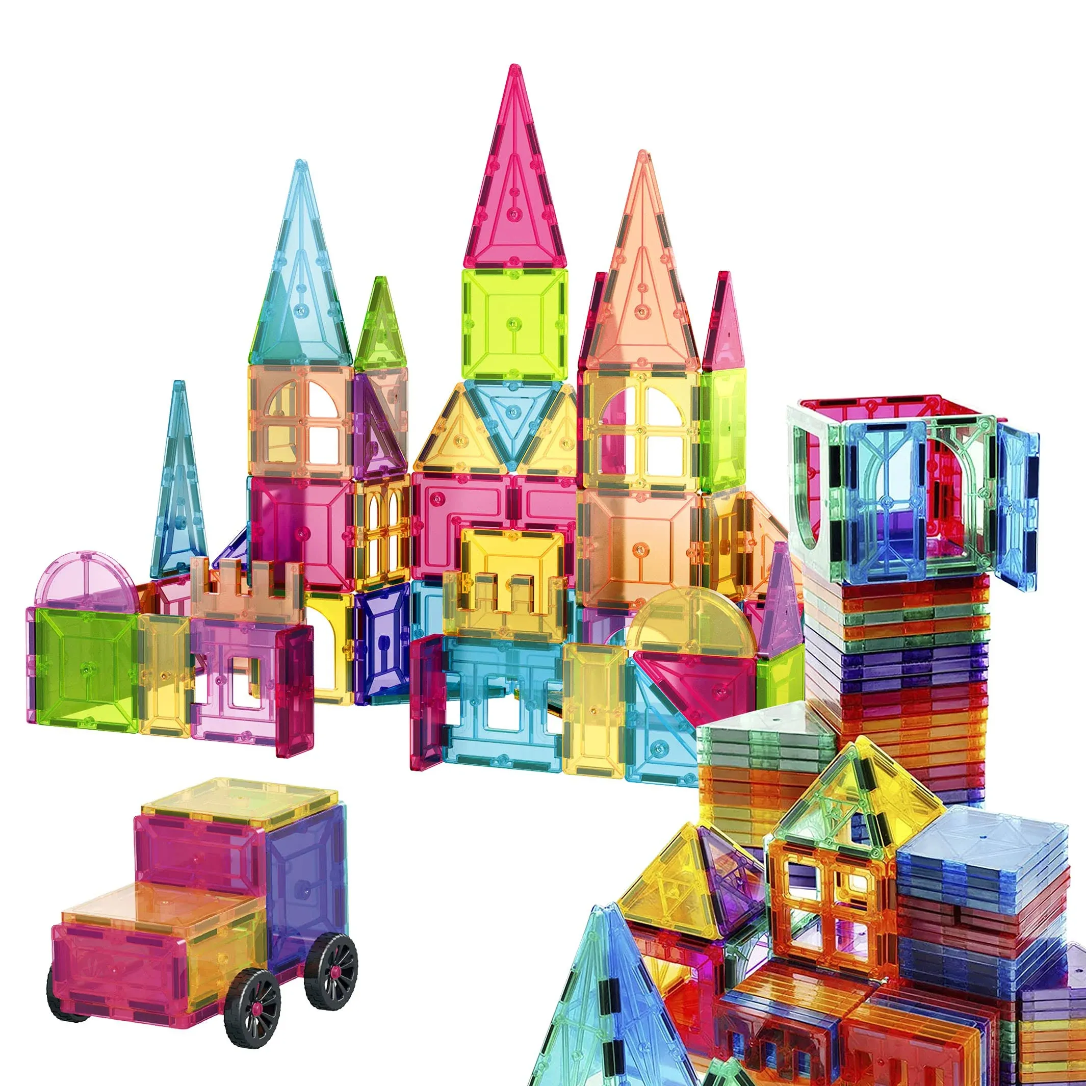 Contixo St1 150-Piece Magnetic Building Tiles 3D Blocks Kit