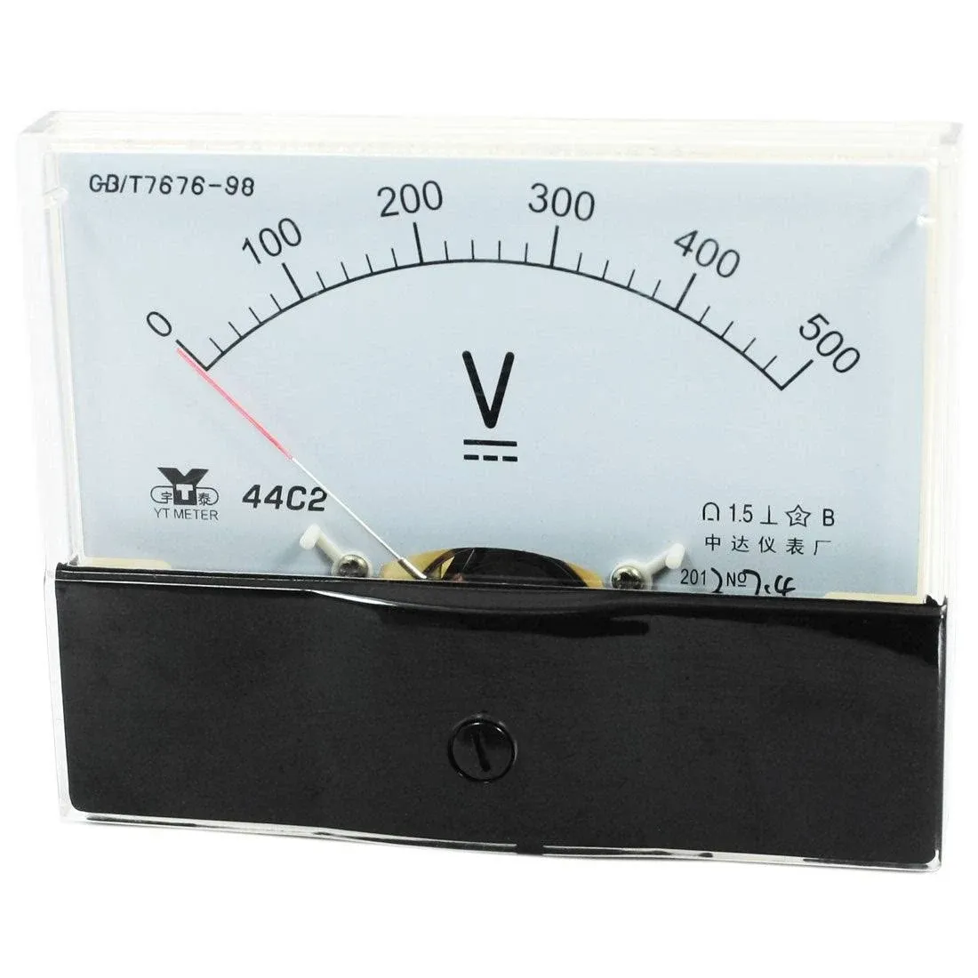 Uxcell Analog Panel Voltmeter Volt Meter DC 0 - 500V Measuring Range 44C2