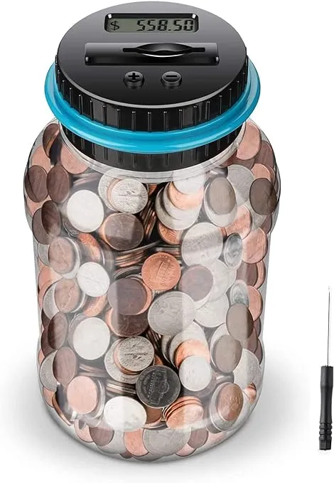 Lefree Piggy Bank, Counting Coin Bank, Digital Piggy Bank for Boys Kids,Money Saving Jar,Best Gift for Child,Designed for All US Coins