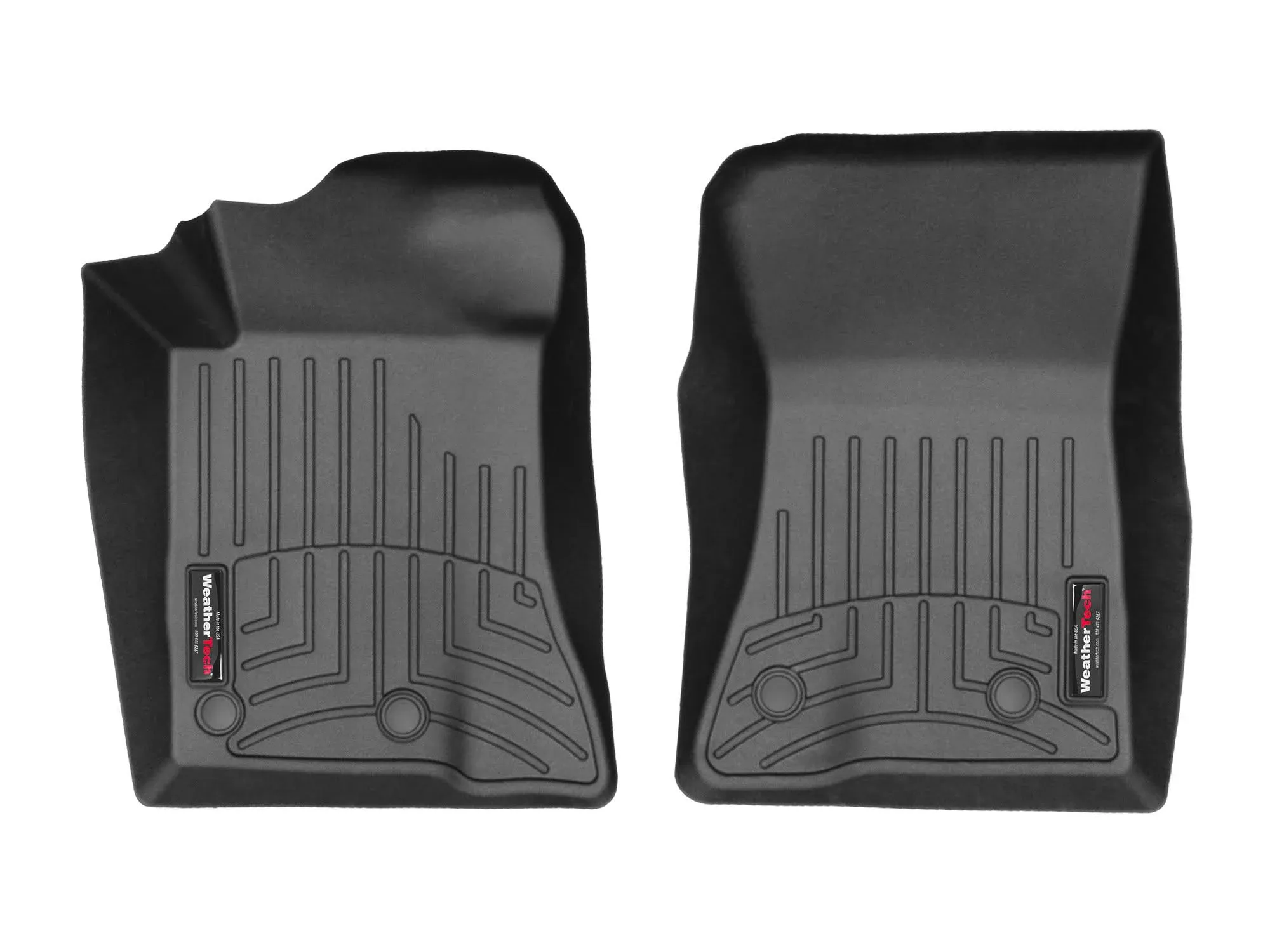 WeatherTech Custom Fit FloorLiners for Ford Mustang, Shelby GT350, Shelby GT350R, Shelby GT500, Mach 1-1st & 2nd Row (44699-1-2), Black