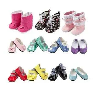 Toyysb 6 Pairs of Doll Shoes Include Boots Leather Shoes Fits 18 inch American ...