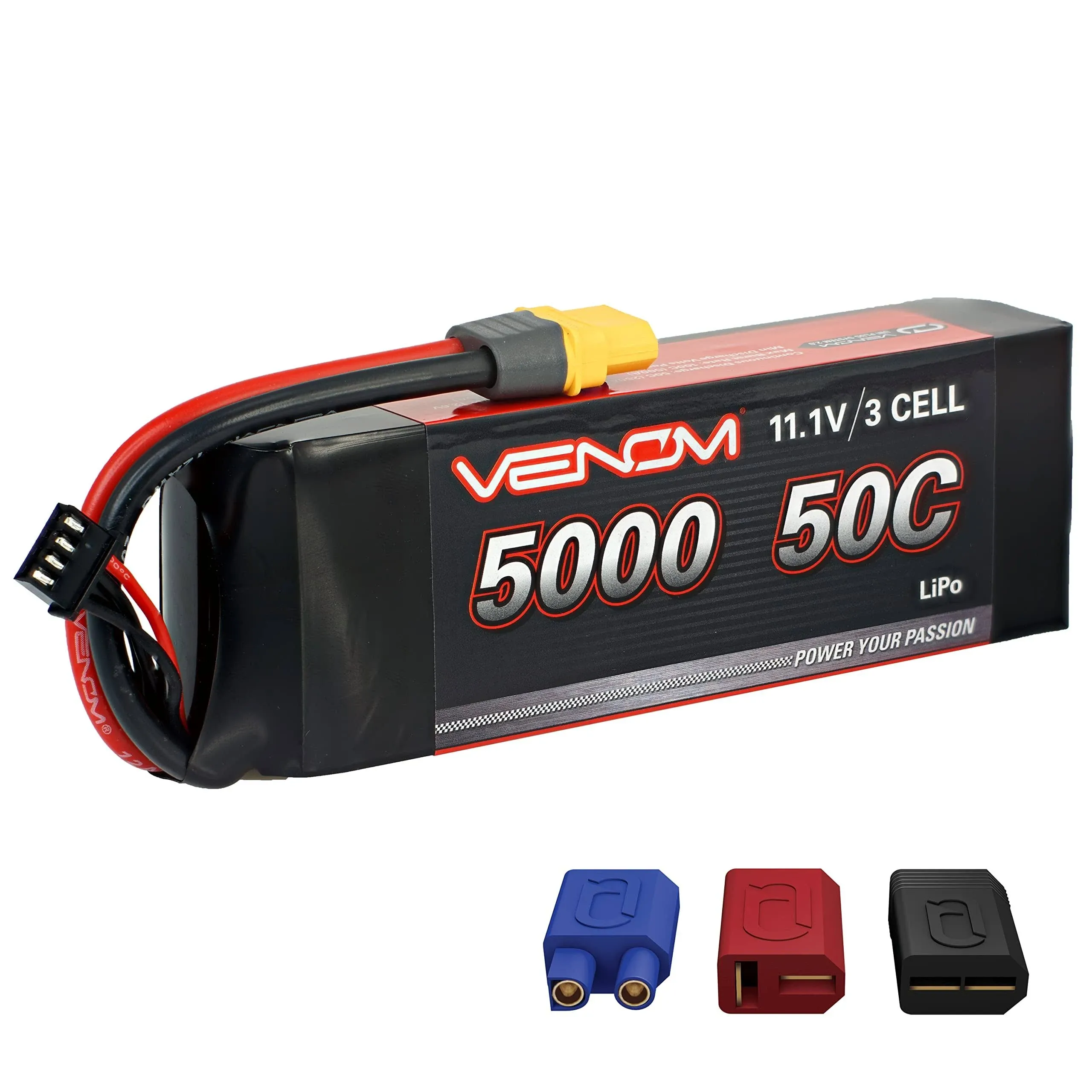 Venom - 11.1V 5000mAh 50C 3S LiPo, Uni Plug, VNR15059