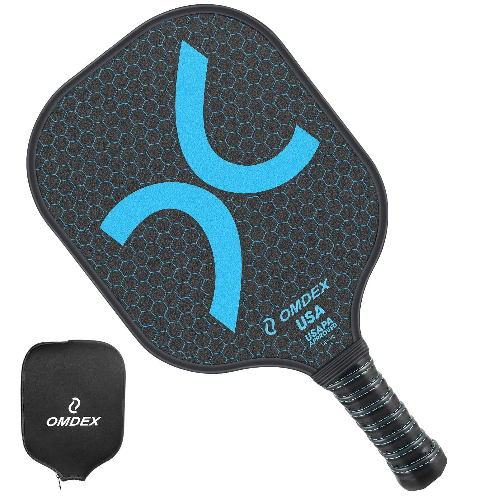 OMDEX V5 Pickleball Paddle Set, Carbon Fiber Pickleball Paddle USAPA Approved ...