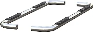 ARIES 204054-2 3-Inch Round Polished Stainless Steel Nerf Bars, No-Drill, Select Chevrolet Silverado, GMC Sierra 1500 Extended Cab