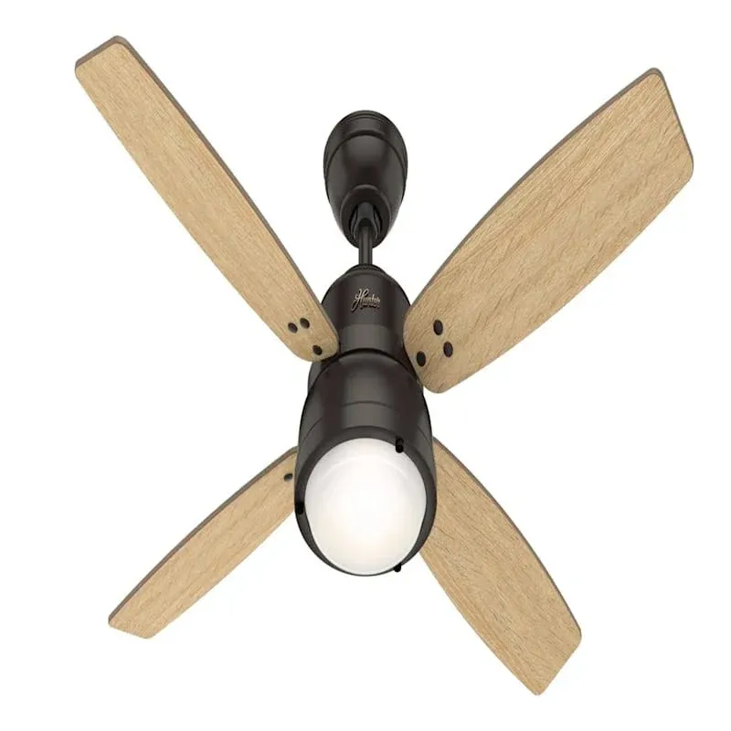 Hunter 52 inch Wingate Noble Bronze Ceiling Fan with Light Kit and Remote