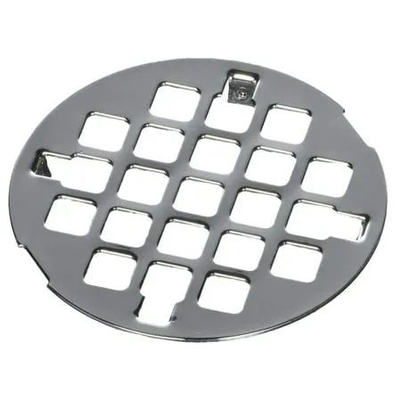 Westbrass D318-26 3-1/4 OD Casper Style Brass Snap-in Shower Grid Drain Cover Polished Chrome