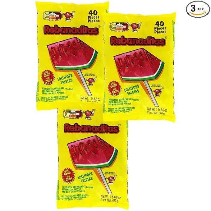 Pinatas Spicy Mexican Candy Kit Including Vero Watermelon Rebanaditas Lollipops ...