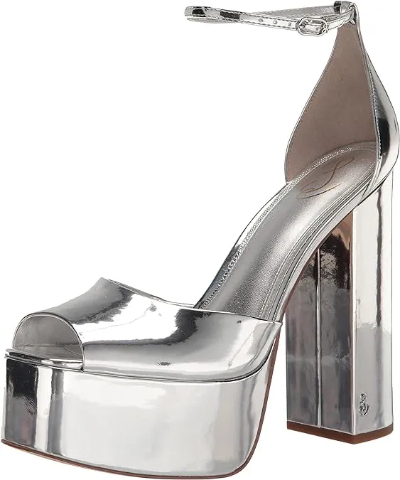 Sam Edelman Kori Platform Heel Soft Silver 9.5