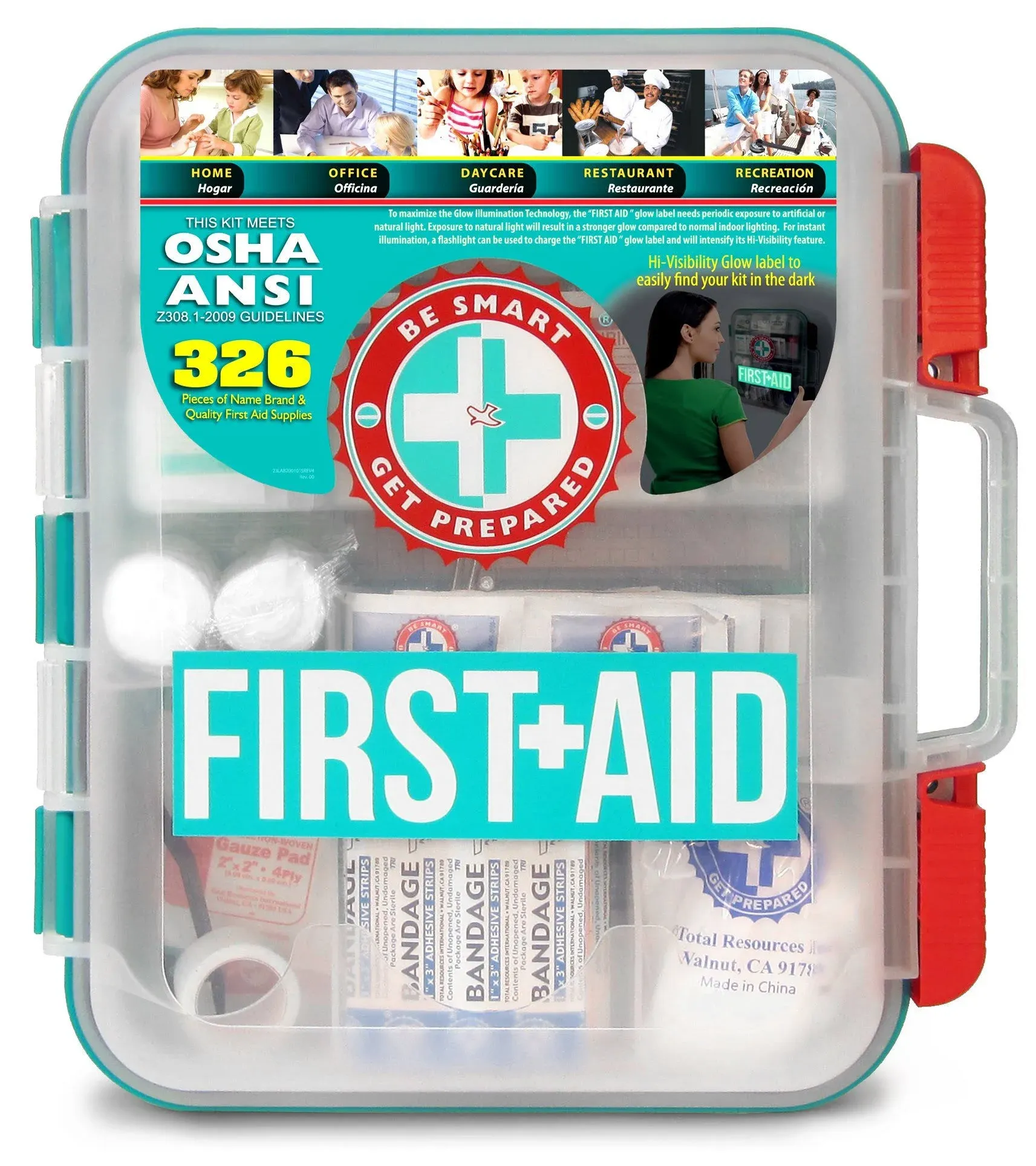 NEW 351 pc Emergency First Aid Kit Workplace OSHA ANSI FREE FAST SHIPPING