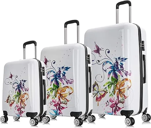 InUSA Fusion 3-Piece Hardside Spinner Luggage Set