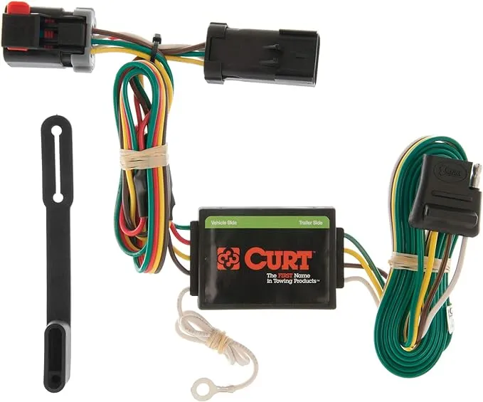 Curt Manufacturing 55376 Vehicle-Side Custom 4-Pin Trailer Wiring Harness,Fits Select Dodge Caravan,Grand,Chrysler Town and Country,Voyager