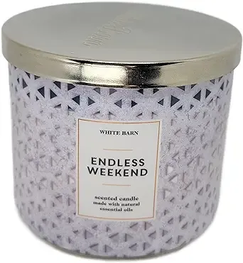 Bath &amp; Body Works White Barn Endless Weekend 3-Wick Candle 14.5 oz NEW