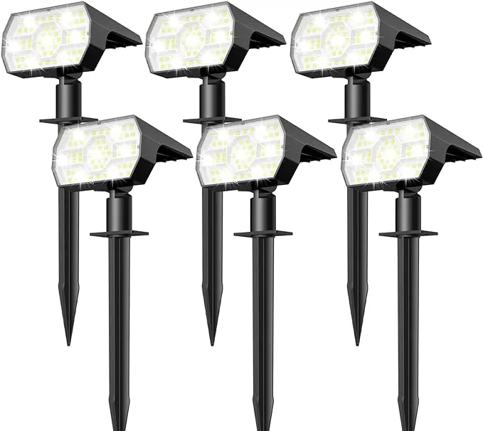 NYMPHY Solar Lights Outdoor Waterproof IP68 56 LED 3 Lighting Modes Solar Powered Garden Yard Spot Solar