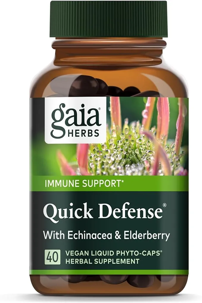 Gaia Herbs, Quick Defense, 40 вегански течни фито-капсули