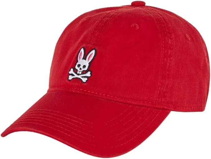 Psycho Bunny Men's Relaxed Fit Adjustable Sunbleached Cap