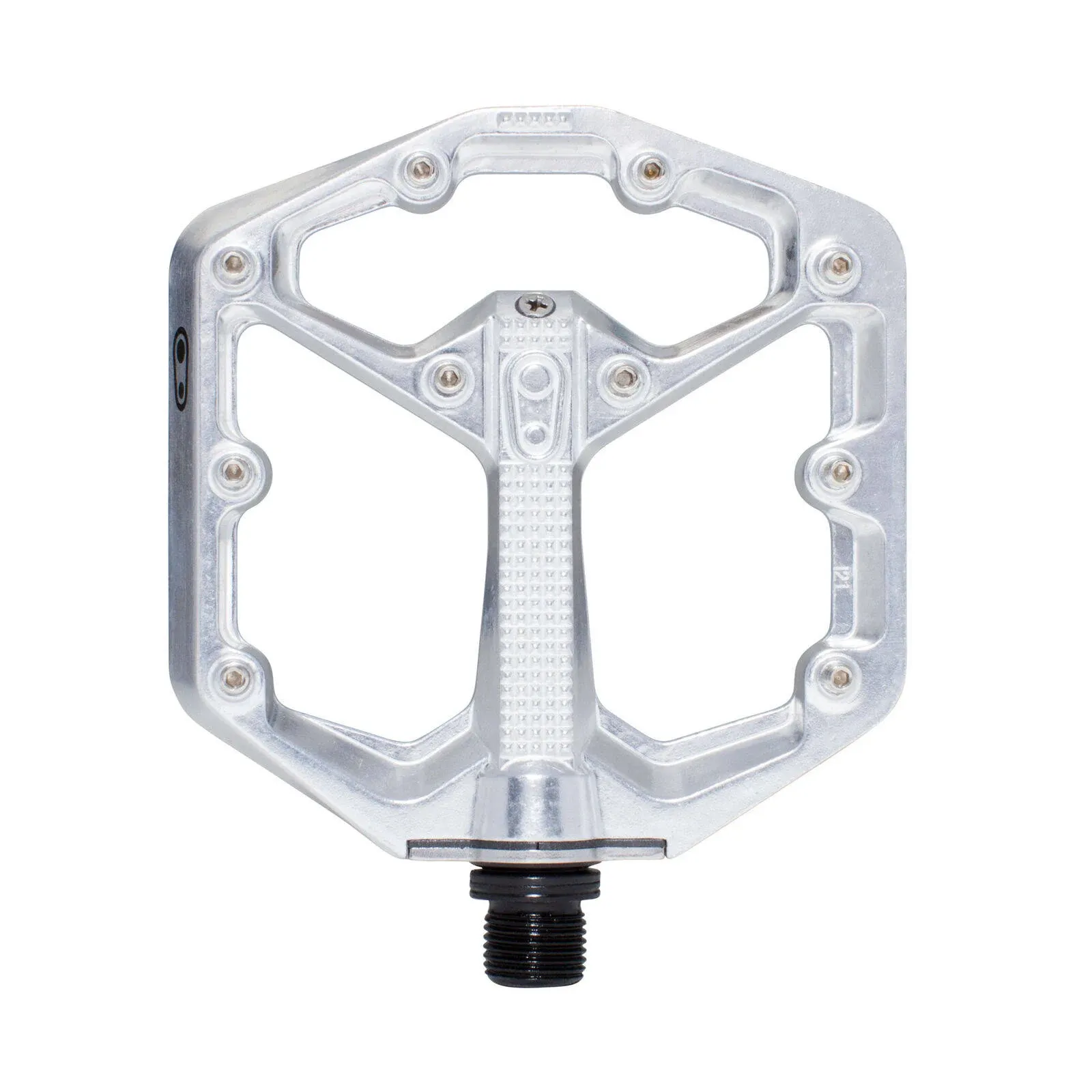 Crankbrothers Stamp 7 Flat Bike Pedals, High Polish Silver, Small