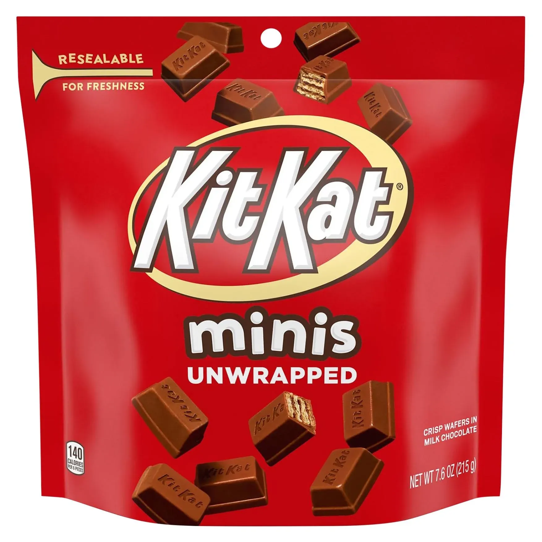 Kit Kat Crisp Wafers in Milk Chocolate, Unwrapped, Minis - 7.6 oz