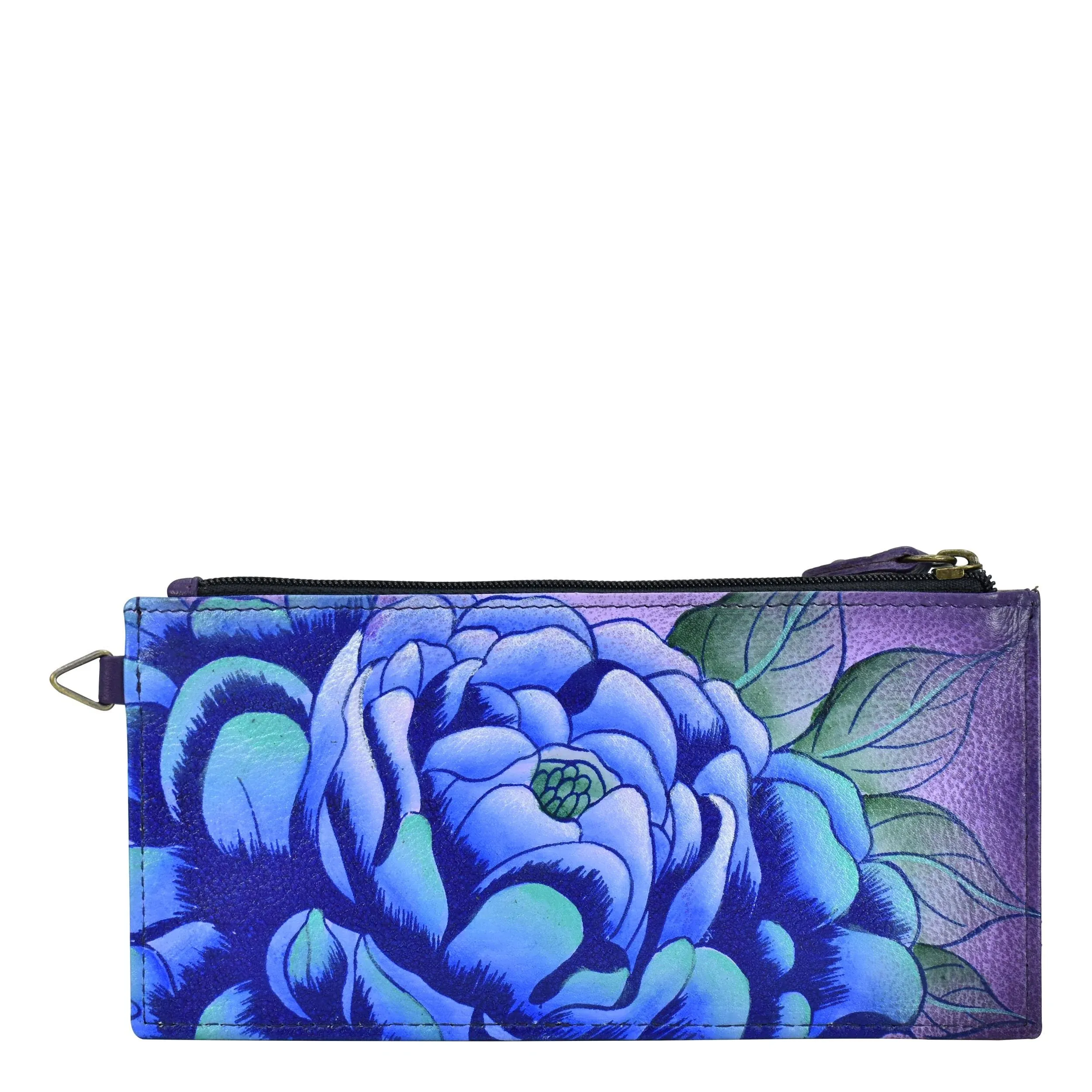 Anna by Anuschka Women's Hand Painted Genuine Leather Organizer Wallet