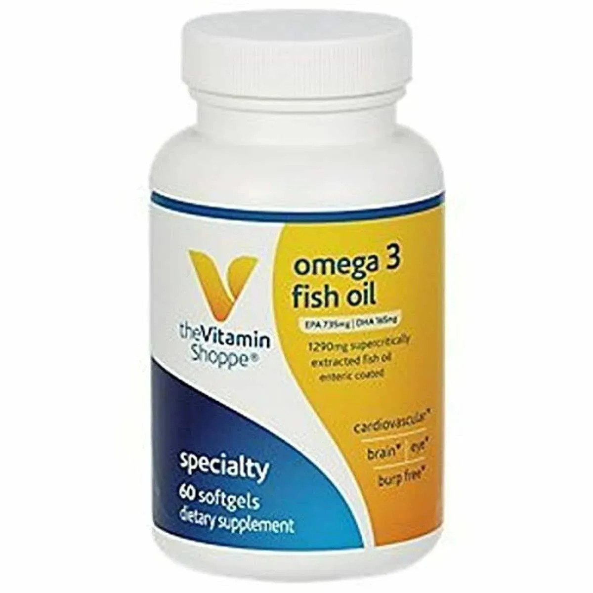 The Vitamin Shoppe Omega 3 Fish Oil, 1290 mg, Softgels - 120 count