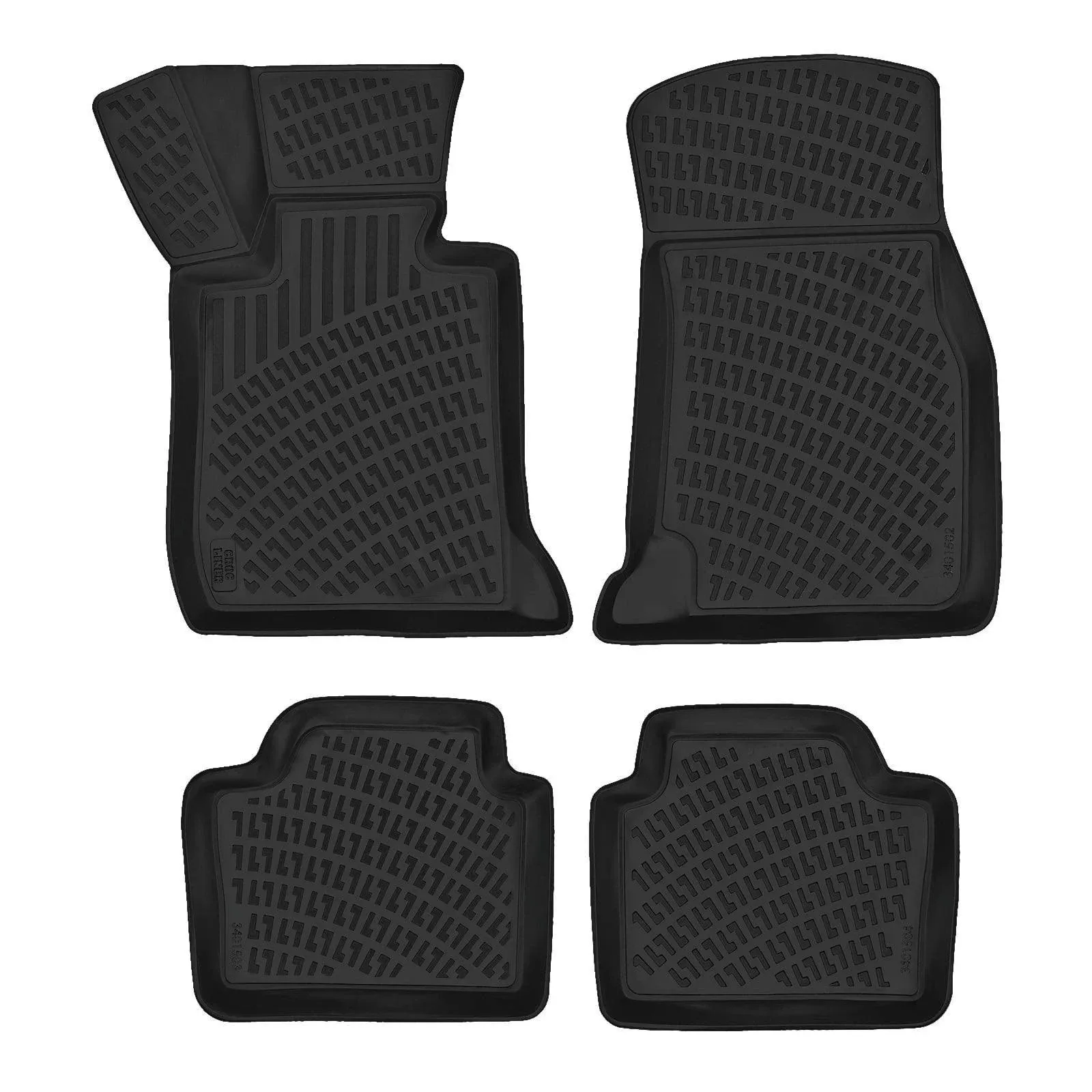 Croc Liner Floor Mats Front and Rear All Weather Custom Fit Floor Liner compatible with Buick Encore / 2013-2021