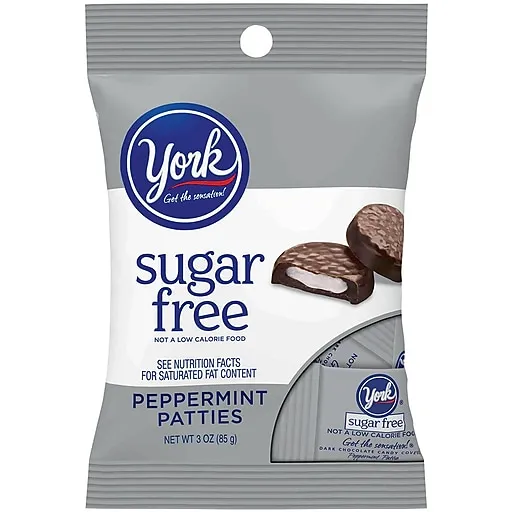 York Zero Sugar Chocolate Peppermint Patties, Candy Bags, 3 oz (12 Count)